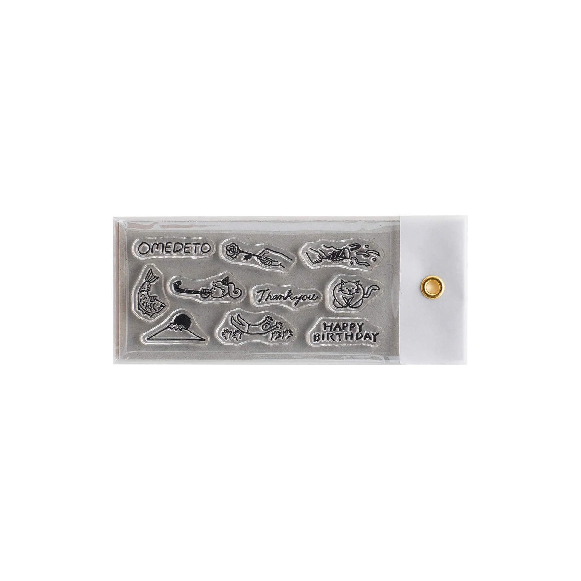 Mizushima JIZAI Date Stamp Sheet - Oiwai - Clear Stamps