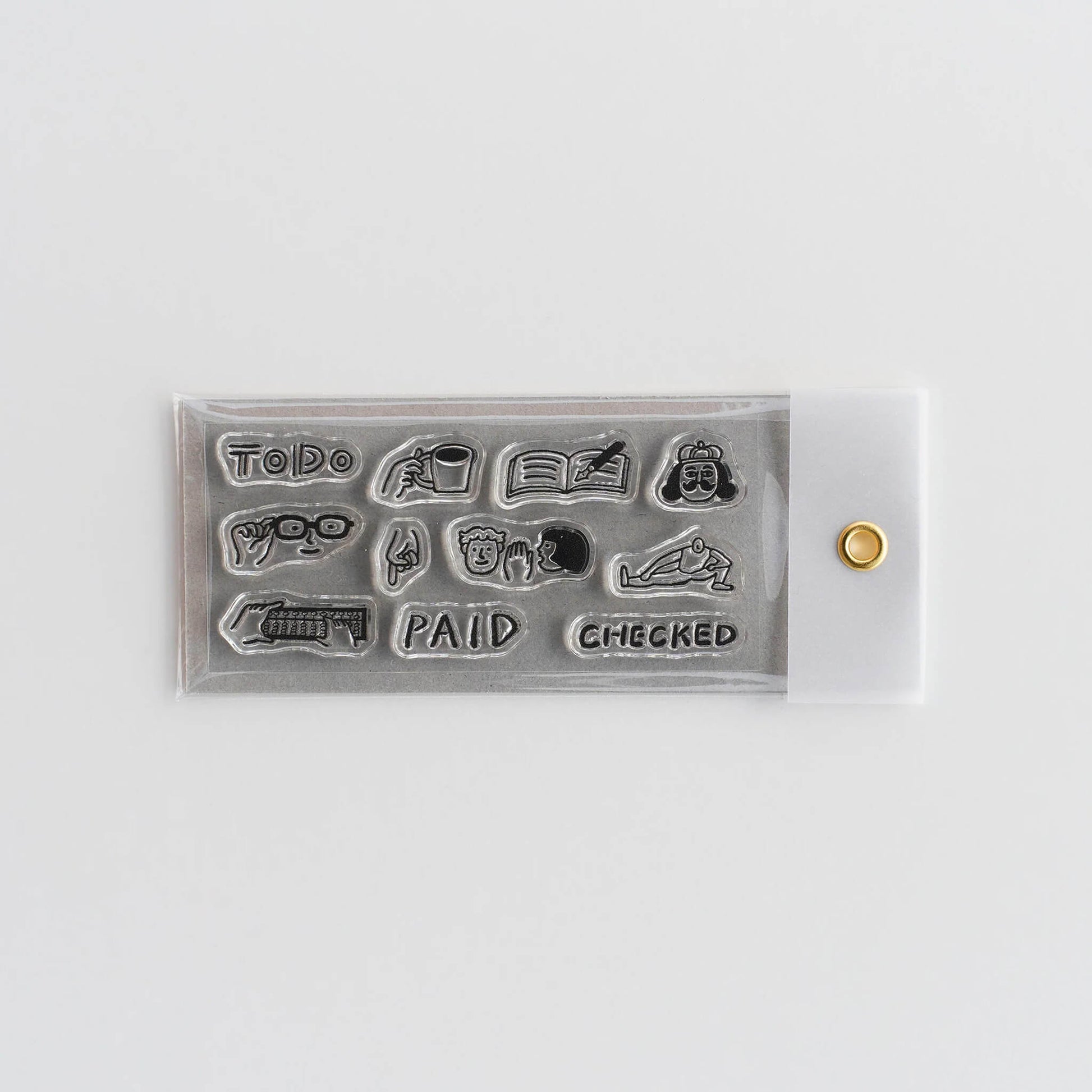 Mizushima JIZAI Date Stamp Sheet - Work - Clear Stamps