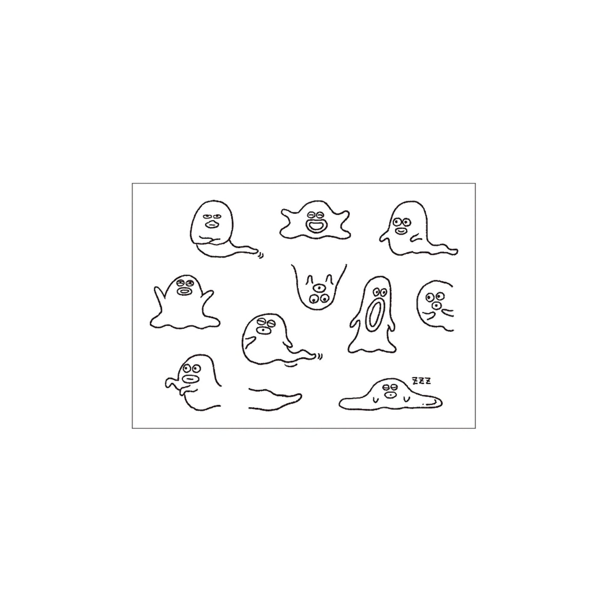 Mizushima × Keiko Shibata JIZAI Clear Stamp Log - Techo Moriage-tai Ghost - Clear Stamps