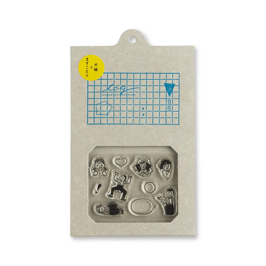 Mizushima × Masco Eri JIZAI Clear Stamp Log - Techo Moriage-tai Children - Clear Stamps