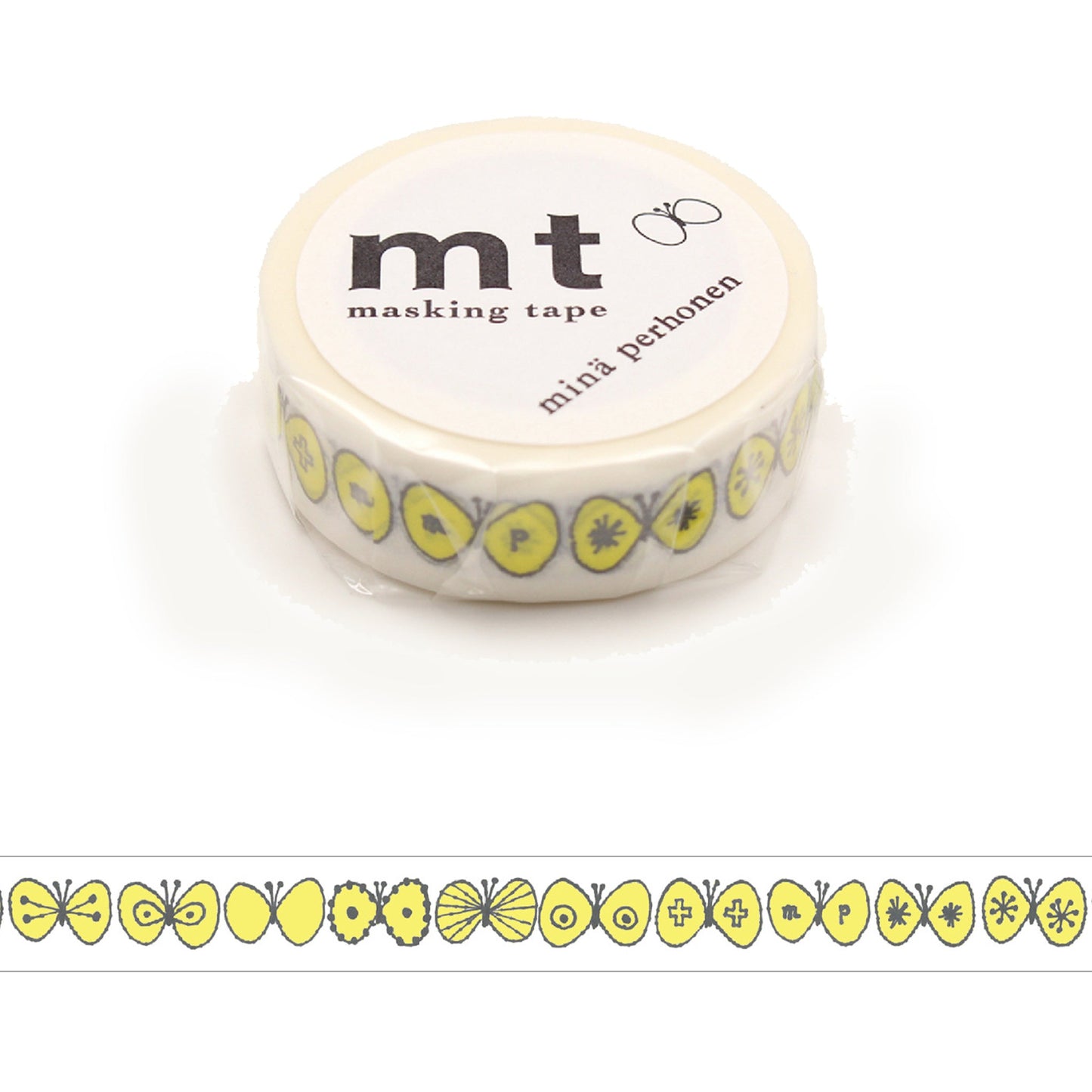 MT Artist Series Washi Tape - Minä Perhonen - Choucho Yellow [15mm Width] - Washi Tapes