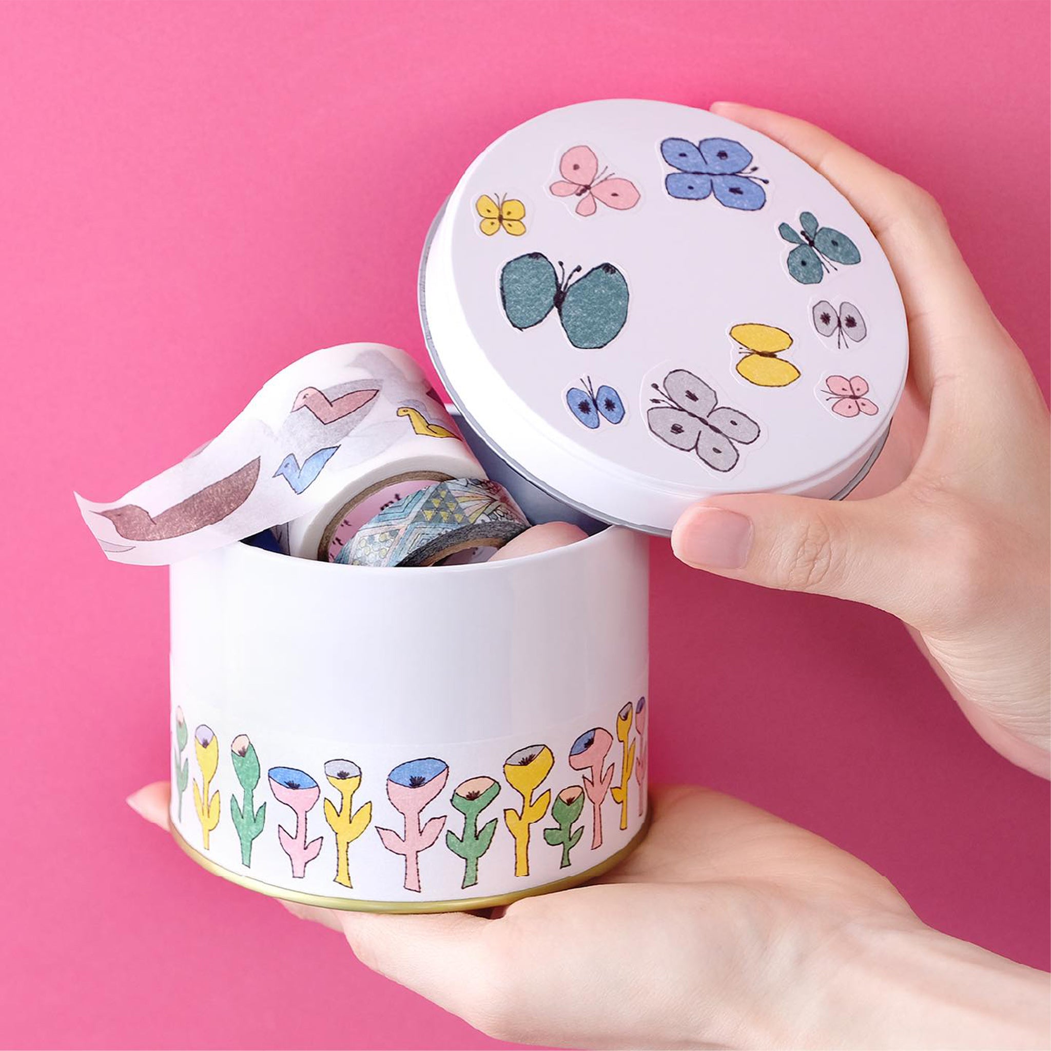 mt × minä perhonen Washi Tape - Hana Hana Blue [30mm] – Paper Whisper