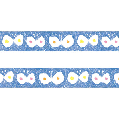 MT Artist Series Washi Tape - Minä Perhonen - Hana Hane Blue [30mm Width] - Washi Tapes