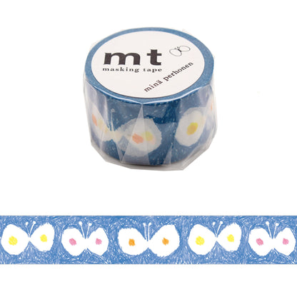 MT Artist Series Washi Tape - Minä Perhonen - Hana Hane Blue [30mm Width] - Washi Tapes