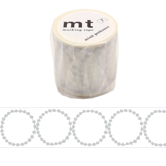 MT Artist Series Washi Tape - Minä Perhonen - Tambourine Grande Silver [48mm Width] - Washi Tapes