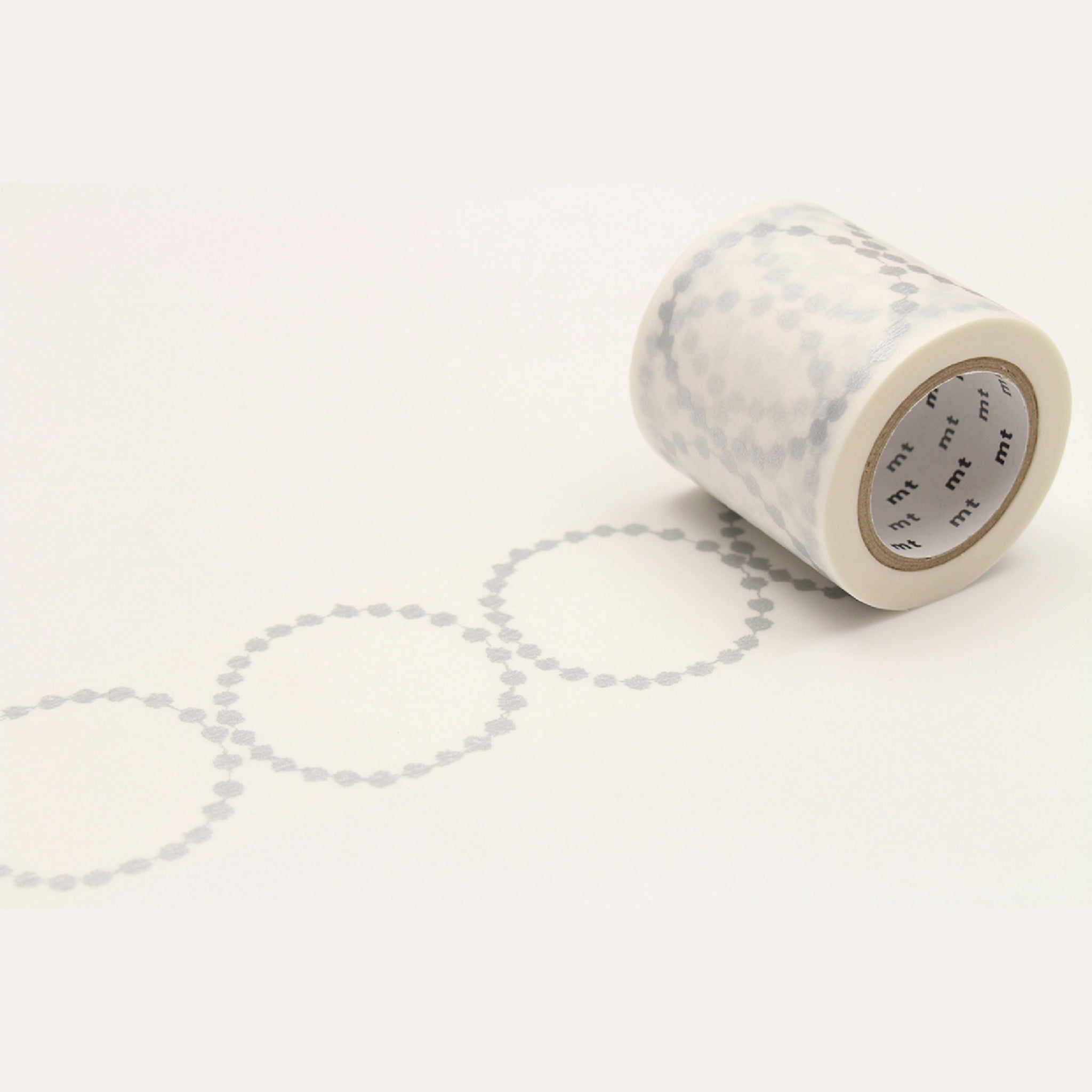 mt × Minä Perhonen Washi Tape - Tambourine Grande Silver [48mm