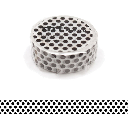 MT Basic Washi Tape - Dot Black [15mm Width] - Washi Tapes