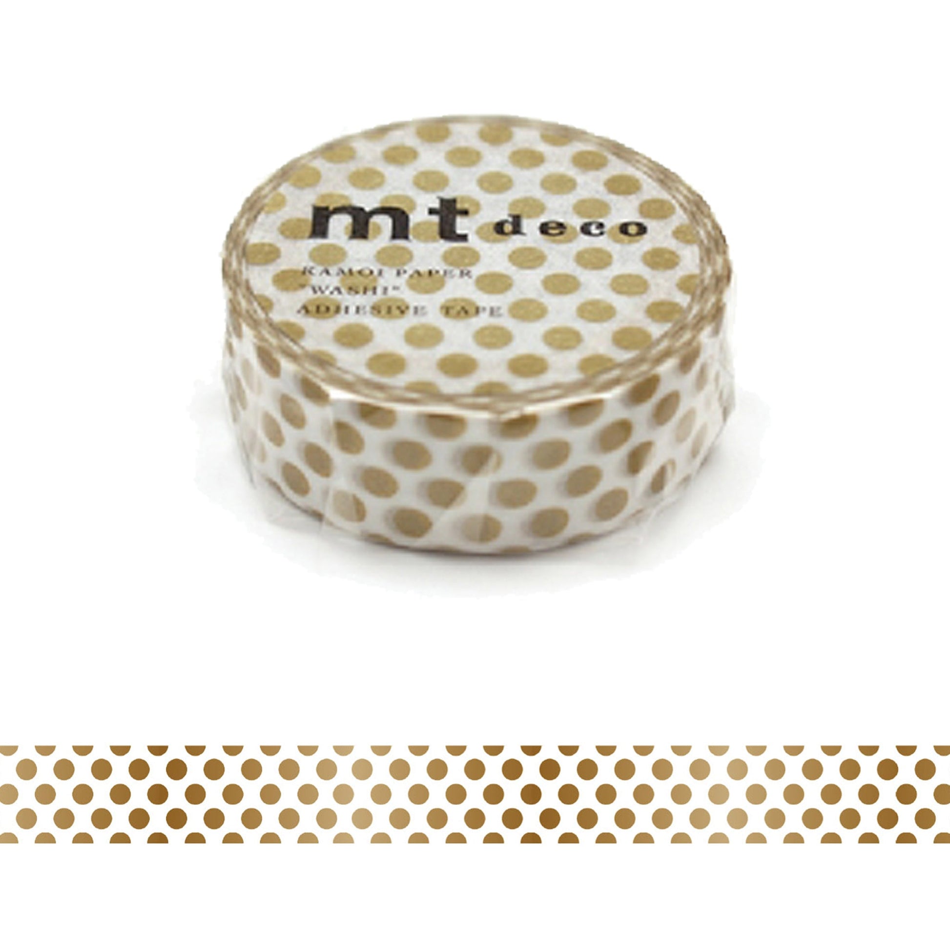 MT Basic Washi Tape - Dot Glod [15mm Width] - Washi Tapes