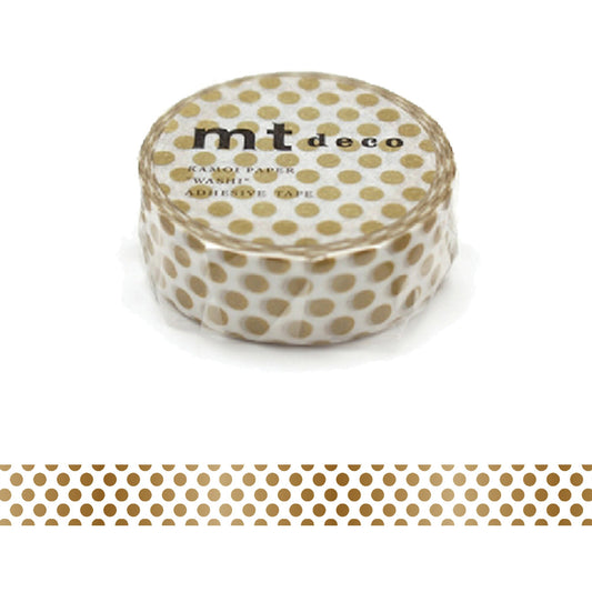 MT Basic Washi Tape - Dot Glod [15mm Width] - Washi Tapes