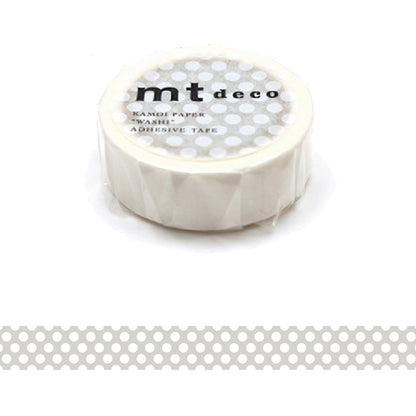 MT Basic Washi Tape - Dot White [15mm Width] - Washi Tapes