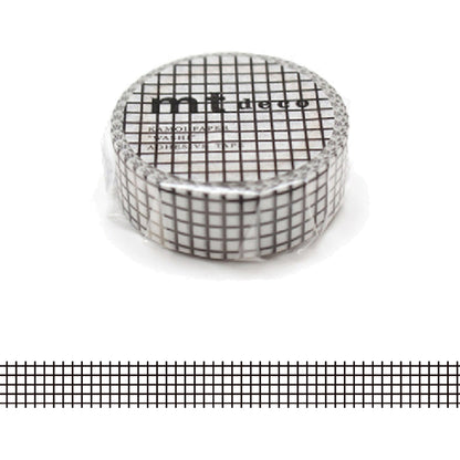 MT Basic Washi Tape - Grid Black [15mm Width] - Washi Tapes