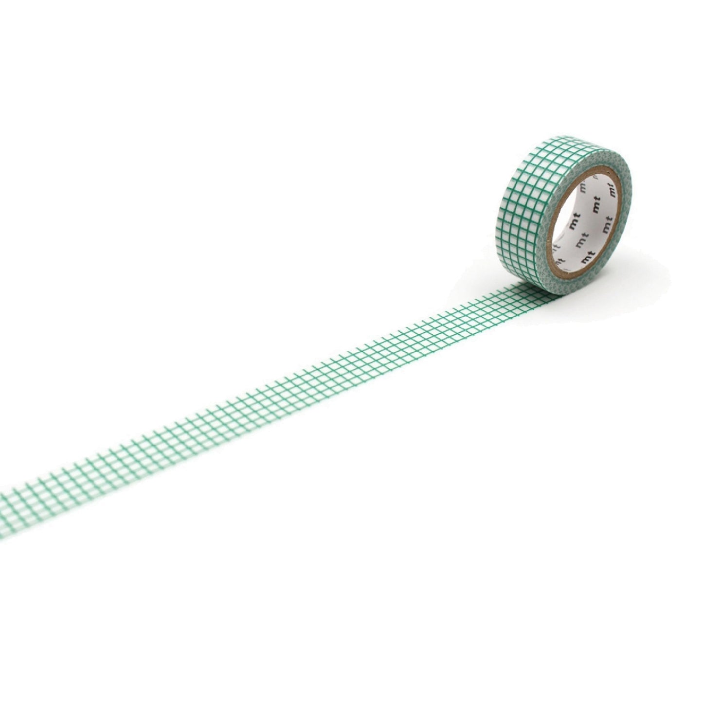 MT Basic Washi Tape - Grid Emerald [15mm Width] - Washi Tapes