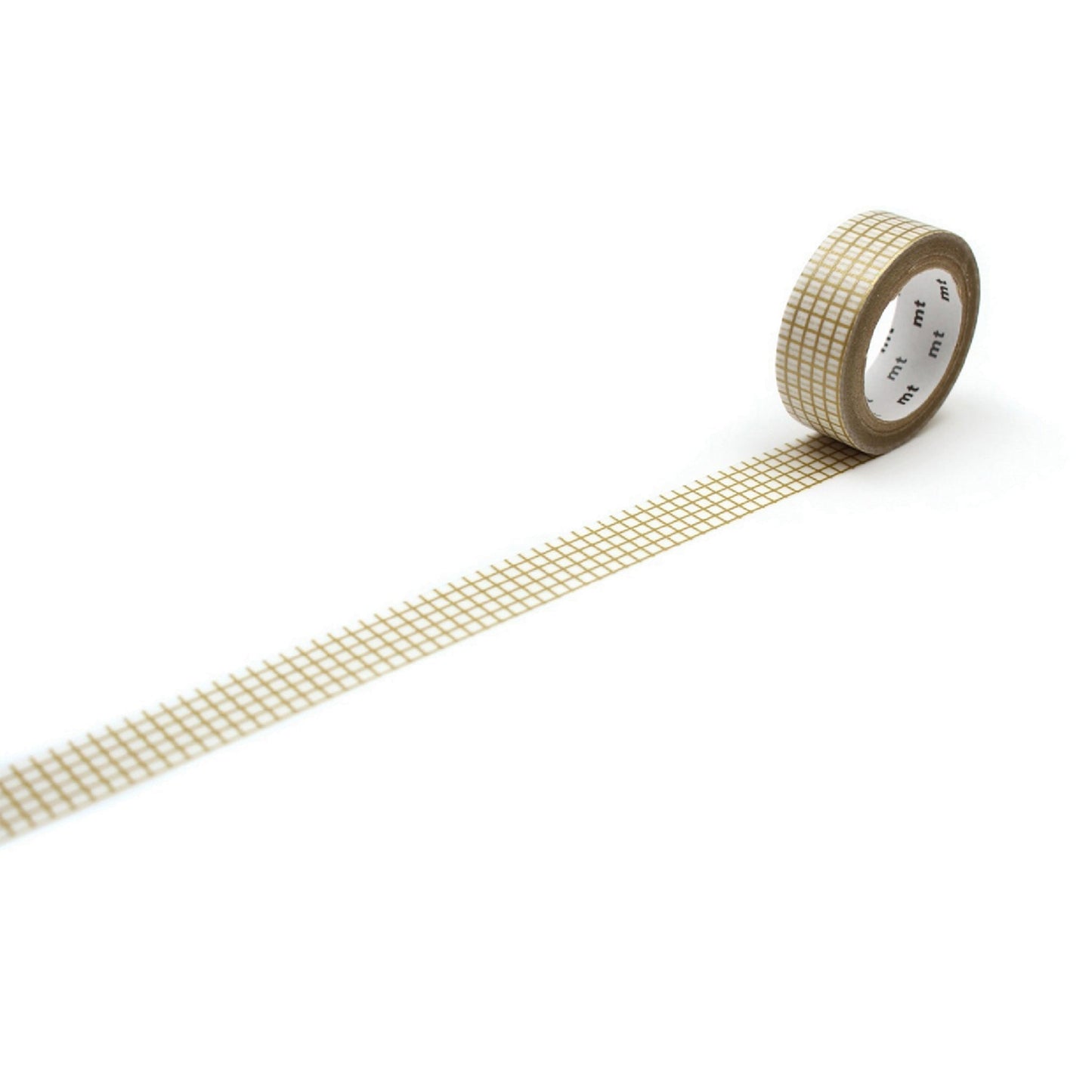 MT Basic Washi Tape - Grid Gold [15mm Width] - Washi Tapes