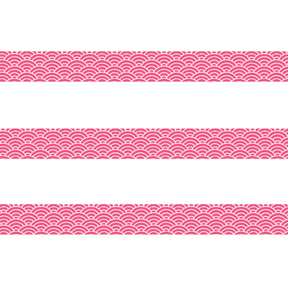 MT Basic Washi Tape - Japanese Waves Peach [15mm Width] - Washi Tapes