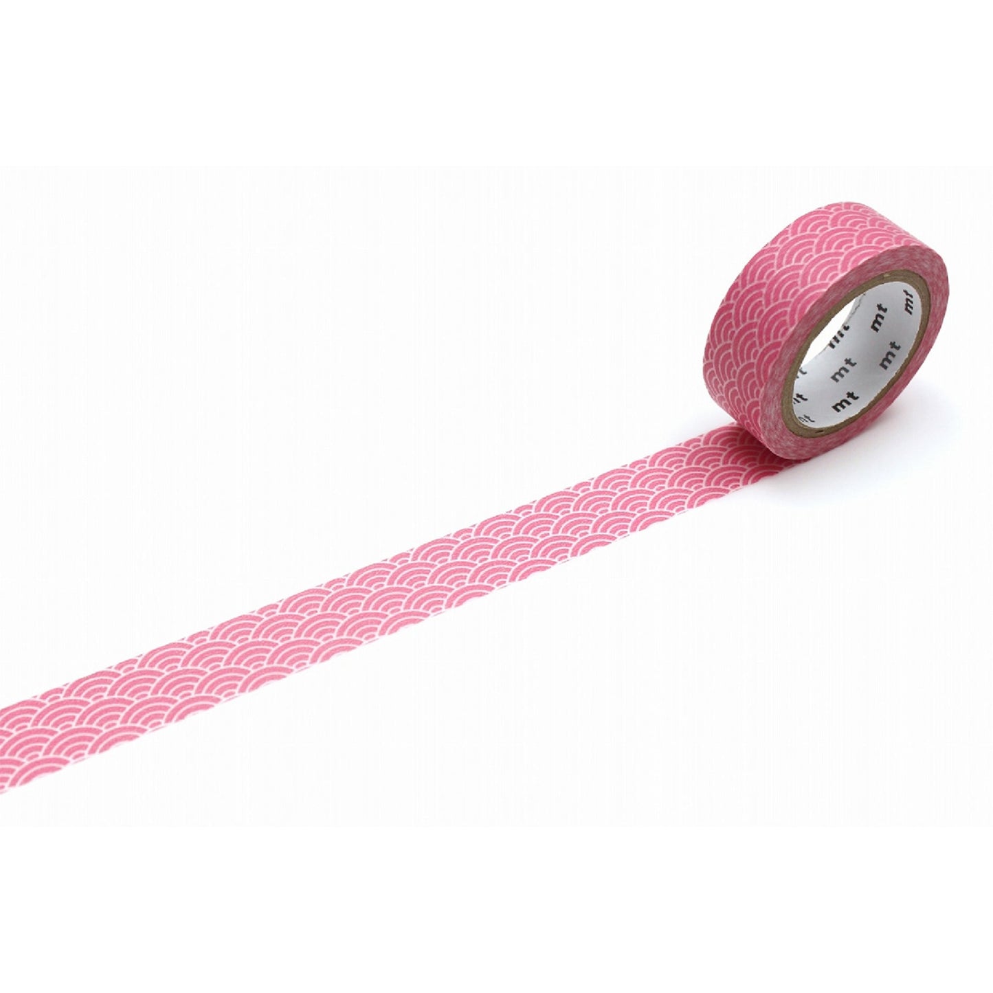 MT Basic Washi Tape - Japanese Waves Peach [15mm Width] - Washi Tapes