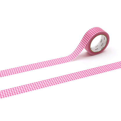 MT Deco Washi Tape 2024 Spring & Summer Collection - Small Gingham Check Pink - Washi Tapes