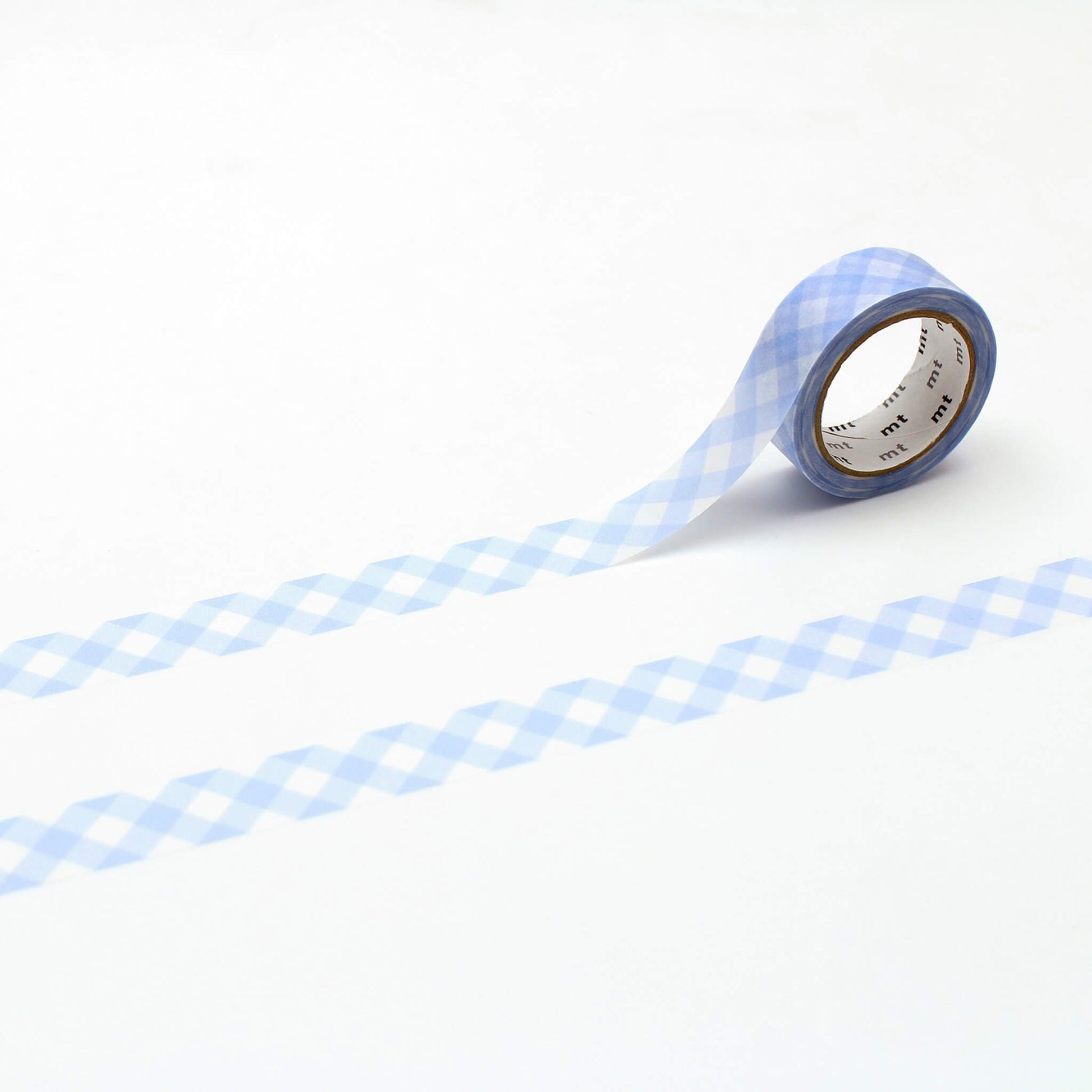 MT Deco Washi Tape 2024 Spring & Summer Collection - Wide Gingham Check Pastel Ultramarine - Washi Tapes