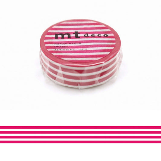 mt deco Washi Tape - Border - Framboise [15mm] - Washi Tapes