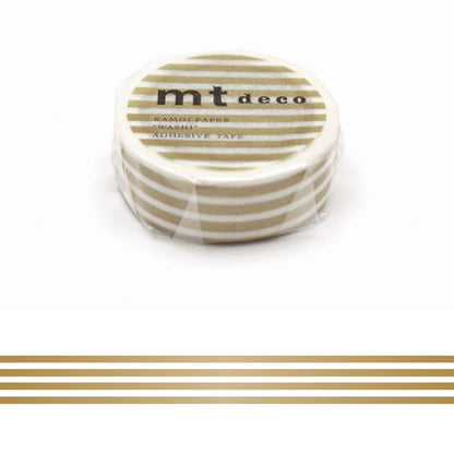 mt deco Washi Tape - Border - Gold [15mm] - Washi Tapes