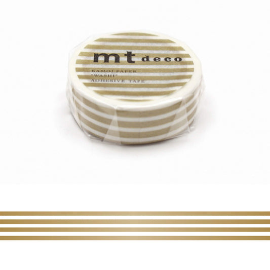 mt deco Washi Tape - Border - Gold [15mm] - Washi Tapes