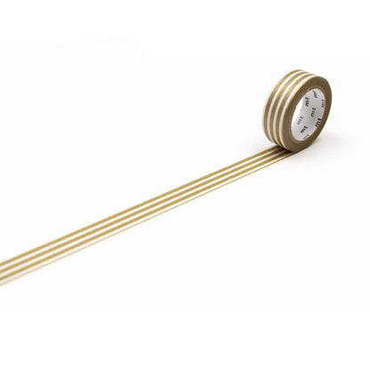 mt deco Washi Tape - Border - Gold [15mm] - Washi Tapes