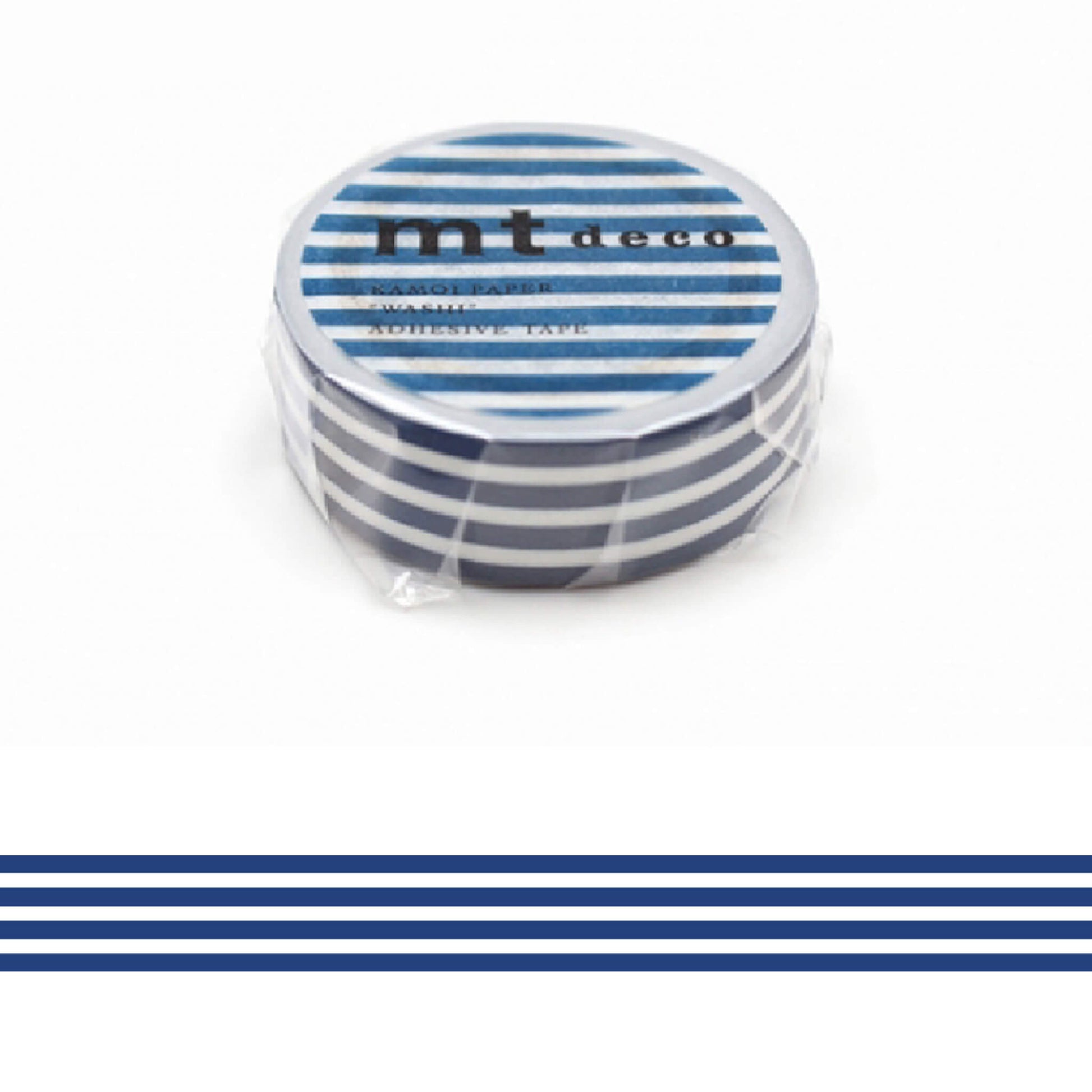 mt deco Washi Tape - Border - Indigo [15mm] - Washi Tapes