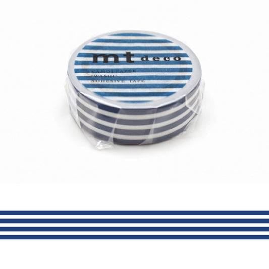 mt deco Washi Tape - Border - Indigo [15mm] - Washi Tapes
