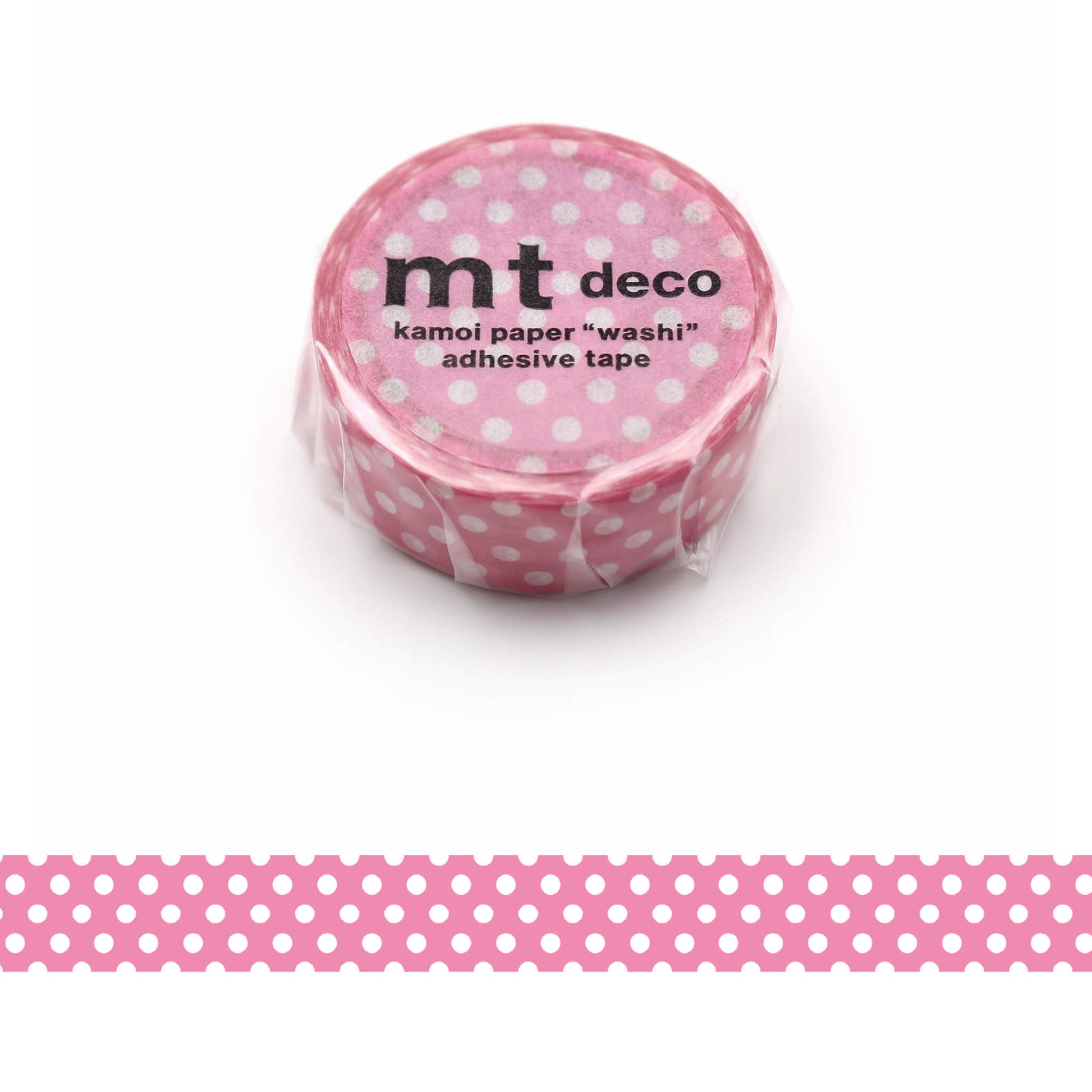 mt deco Washi Tape - Dot - Aurora Pink [15mm] - Washi Tapes