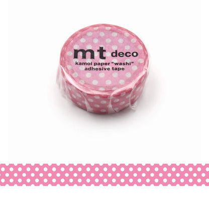 mt deco Washi Tape - Dot - Aurora Pink [15mm] - Washi Tapes