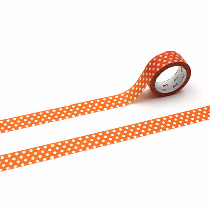 mt deco Washi Tape - Dot - Deep Orange [15mm] - Washi Tapes