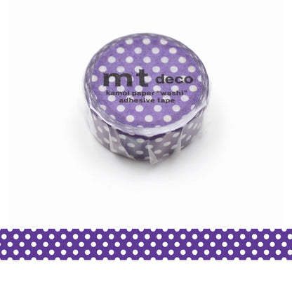 mt deco Washi Tape - Dot - Deep Purple [15mm] - Washi Tapes