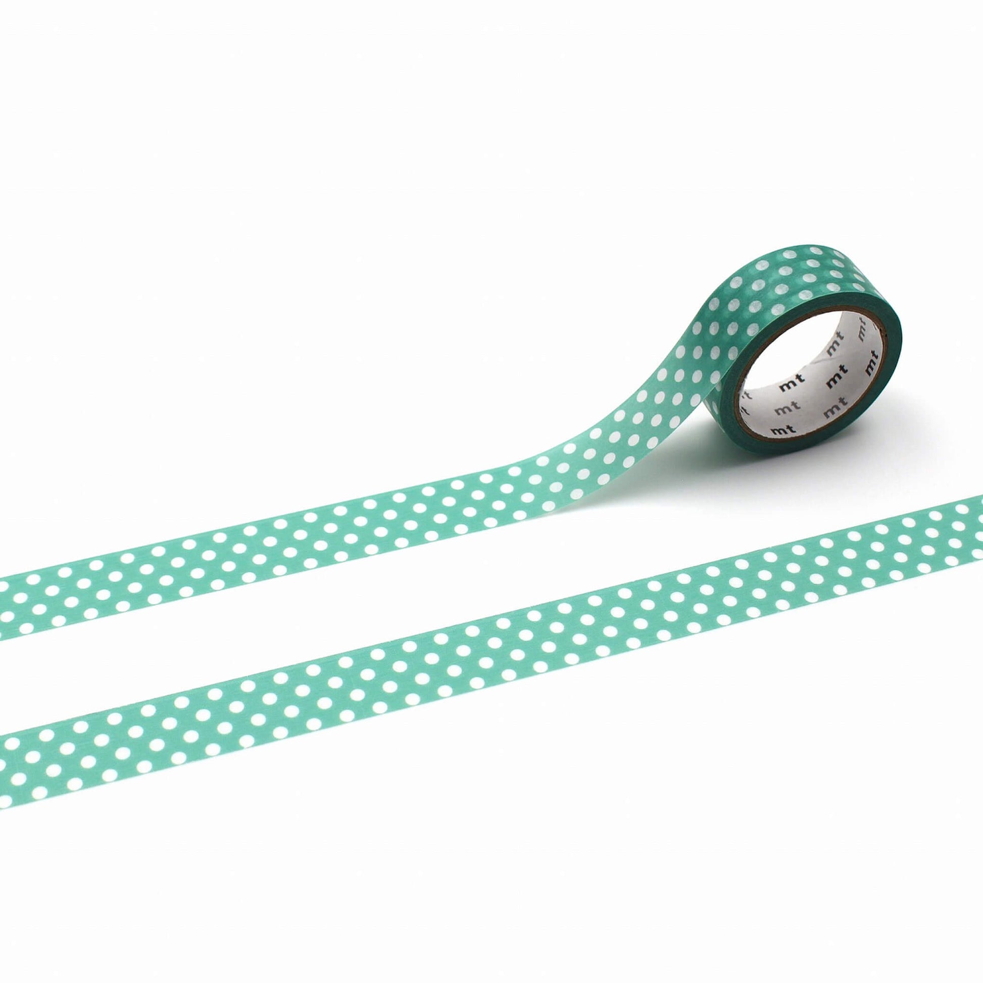 mt deco Washi Tape - Dot - Emerald Green [15mm] - Washi Tapes