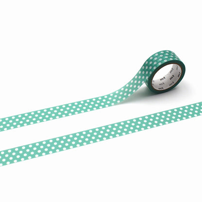 mt deco Washi Tape - Dot - Emerald Green [15mm] - Washi Tapes