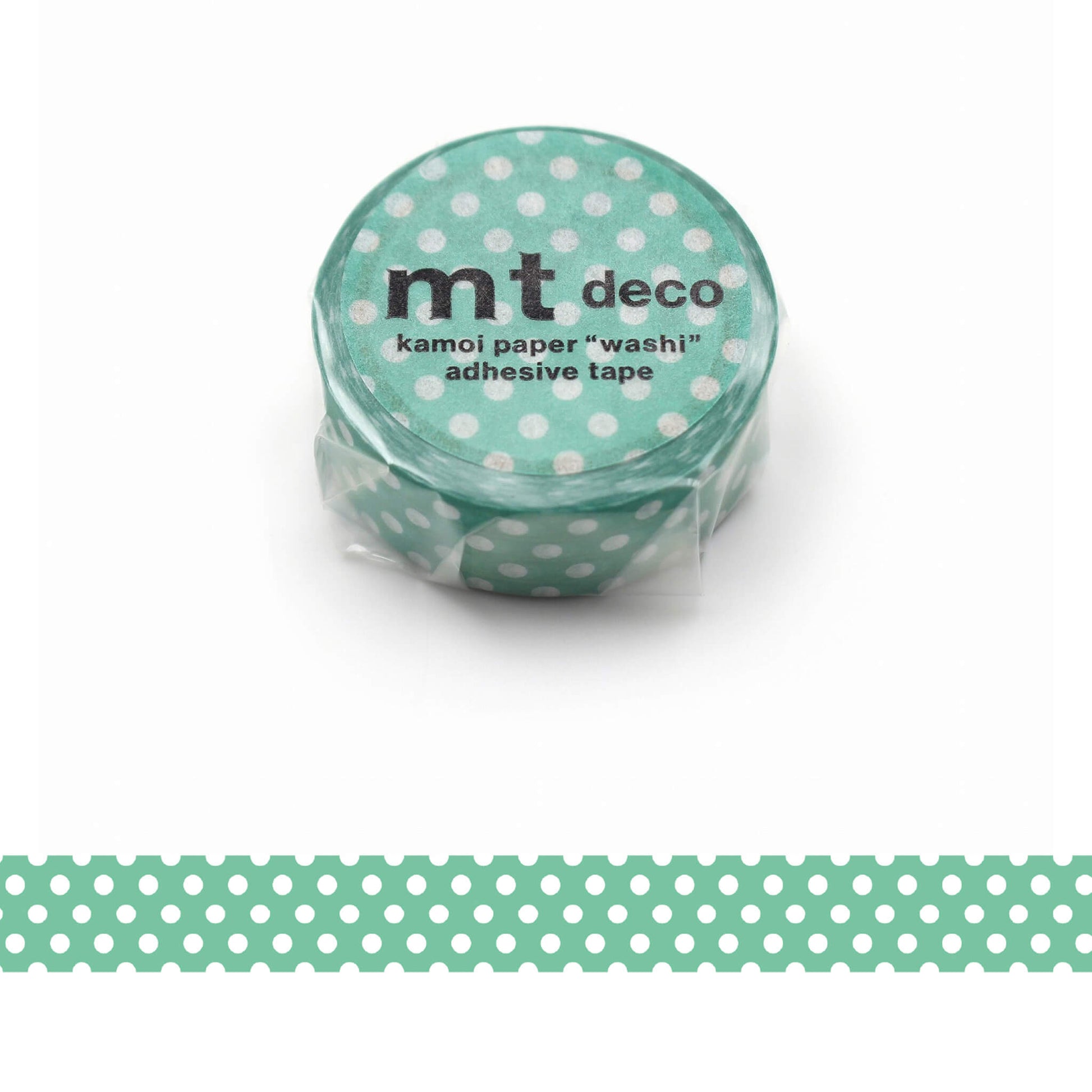 mt deco Washi Tape - Dot - Emerald Green [15mm] - Washi Tapes