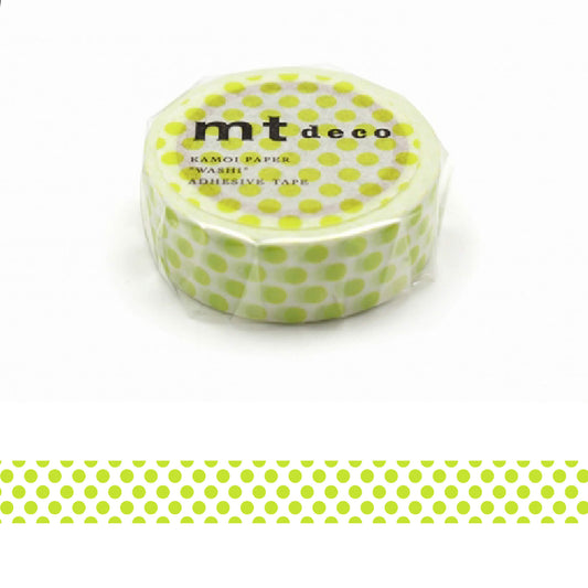 mt deco Washi Tape - Dot - Lime [15mm] - Washi Tapes