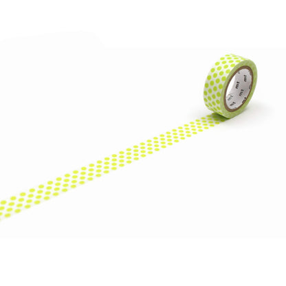 mt deco Washi Tape - Dot - Lime [15mm] - Washi Tapes
