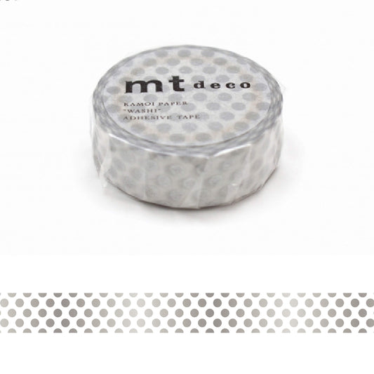 mt deco Washi Tape - Dot - Silver [15mm] - Washi Tapes