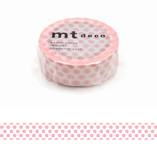 mt deco Washi Tape - Dot - Strawberry Milk [15mm] - Washi Tapes