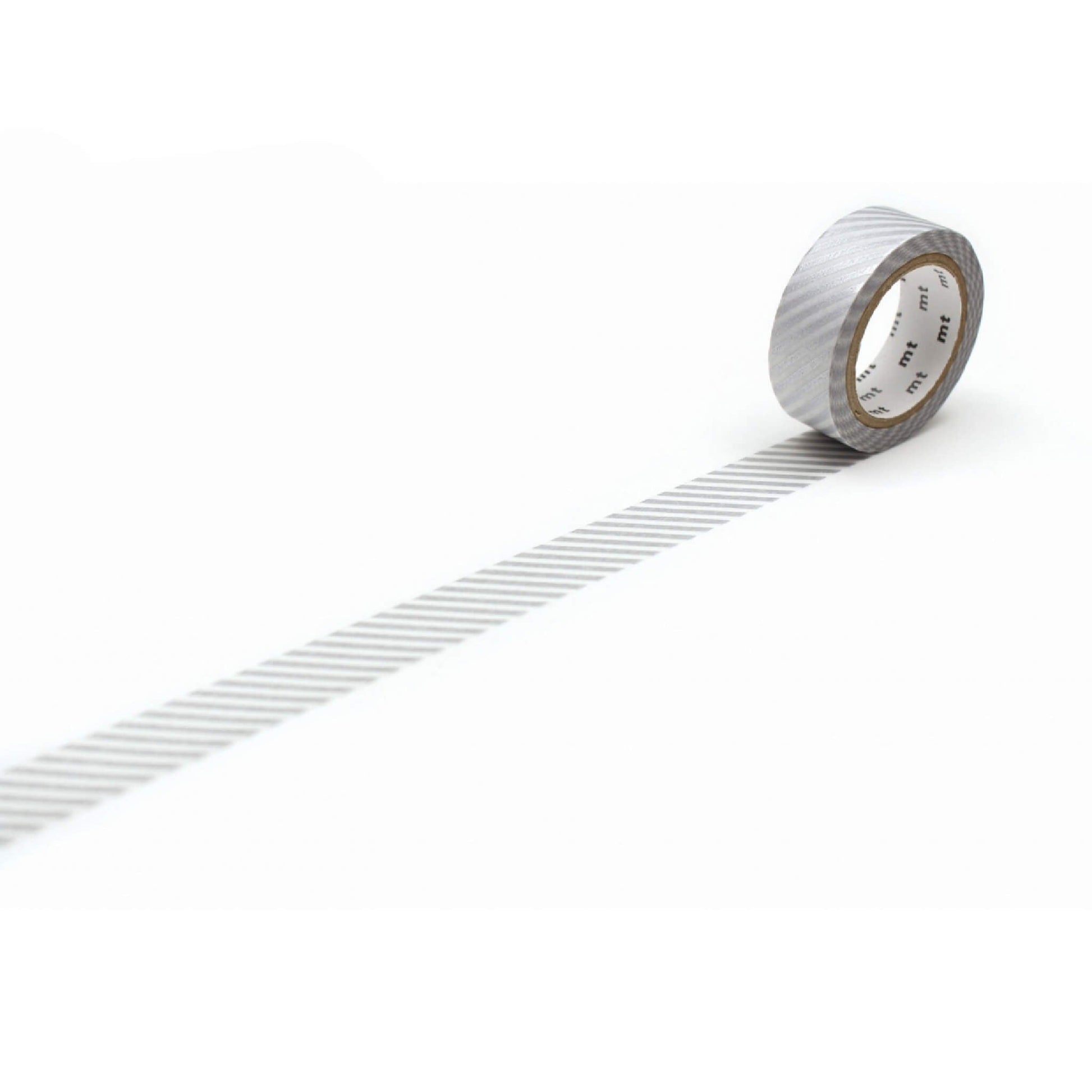 mt deco Washi Tape - Fine Stripe - Silver [15mm] - Washi Tapes