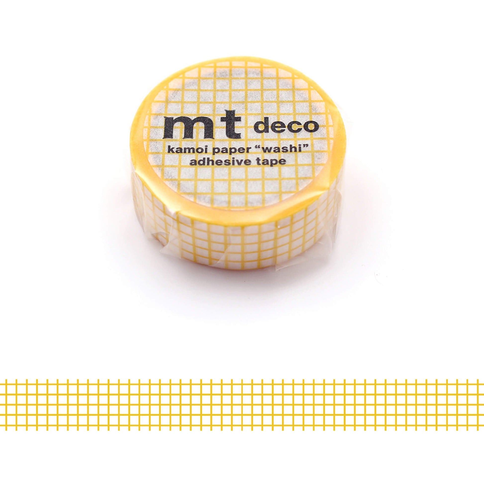mt deco Washi Tape - Grid - Dandelion [15mm] - Washi Tapes