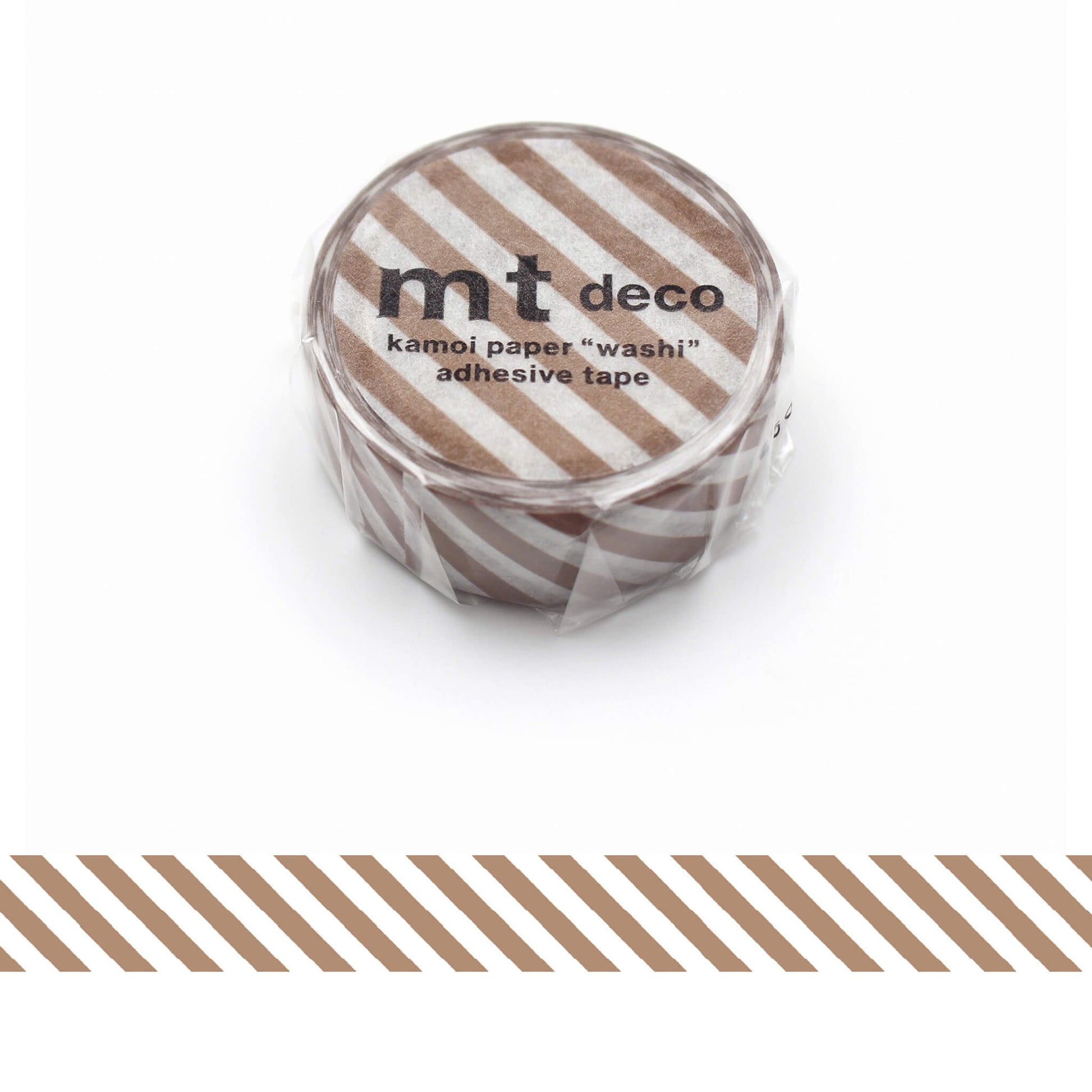 mt deco Washi Tape - Stripe - Brown [15mm] - Washi Tapes