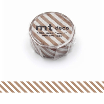 mt deco Washi Tape - Stripe - Brown [15mm] - Washi Tapes