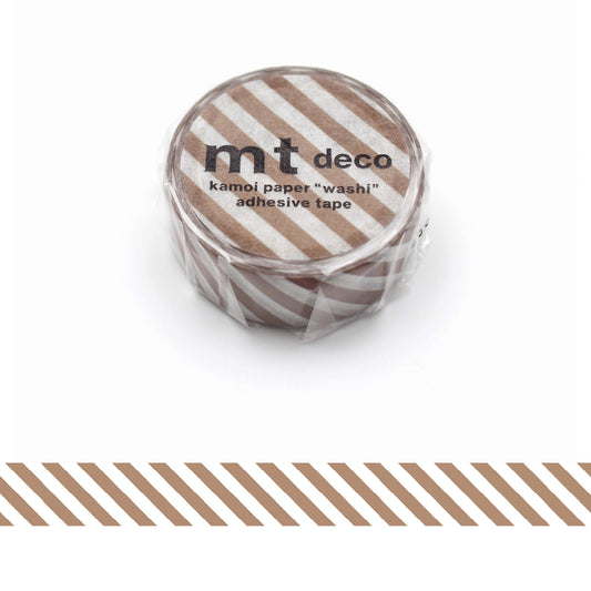 mt deco Washi Tape - Stripe - Brown [15mm] - Washi Tapes