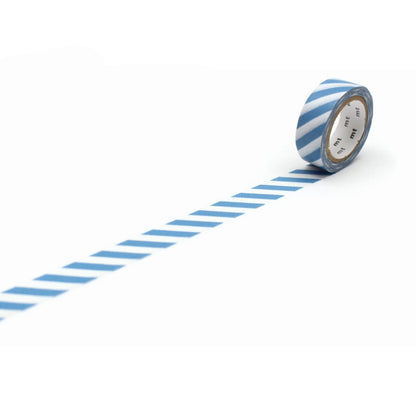 mt deco Washi Tape - Stripe - Grayish Sky [15mm] - Washi Tapes
