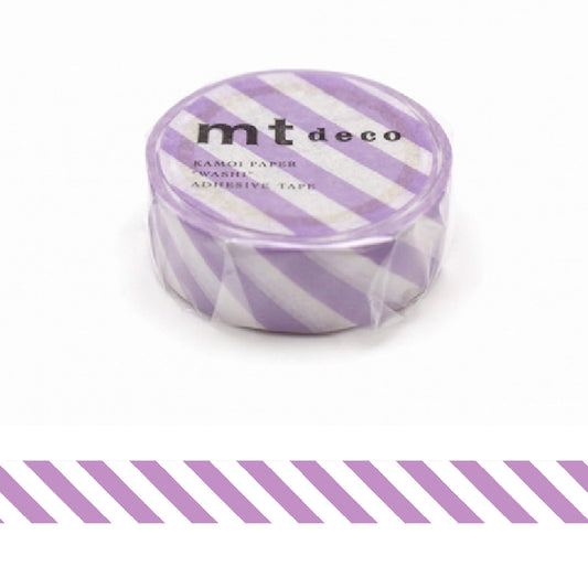 mt deco Washi Tape - Stripe - Lilac [15mm] - Washi Tapes
