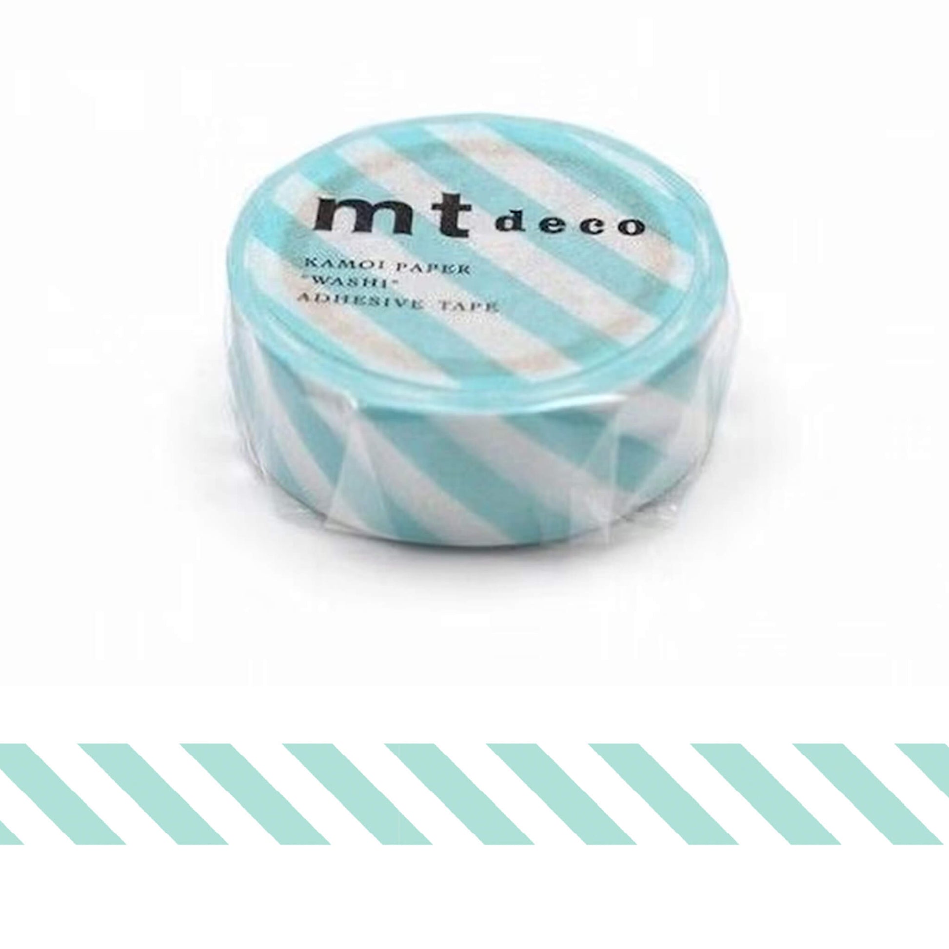 mt deco Washi Tape - Stripe - Mint Blue [15mm] - Washi Tapes