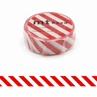 mt deco Washi Tape - Stripe - Red [15mm] - Washi Tapes