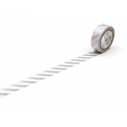 mt deco Washi Tape - Stripe - Silver [15mm] - Washi Tapes