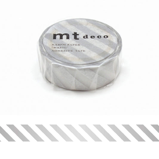 mt deco Washi Tape - Stripe - Silver [15mm] - Washi Tapes