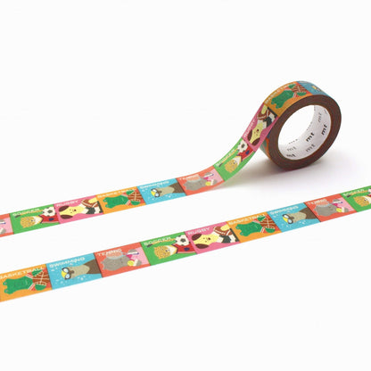 mt ex Washi Tape - Animals × Sports [15mm] - Washi Tapes